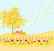 Beautiful vector autumn landscape Beautiful vector autumn landscape