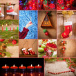 christmas decoration on wooden background