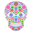 abstract skull isolated on white background.