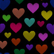 seamless with abstract dotted hearts