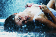 woman in water studio