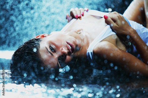 Photo: woman in water studio woman in water studio