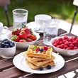 Waffles and fresh berries Waffles and fresh berries