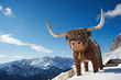 Huge bull in the mountains of Italy