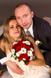 Happy bride and groom Happy bride and groom