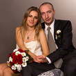 Happy bride and groom Happy bride and groom