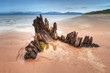 The Sunbeam ship wreck on the Rossbeigh beach, Ireland