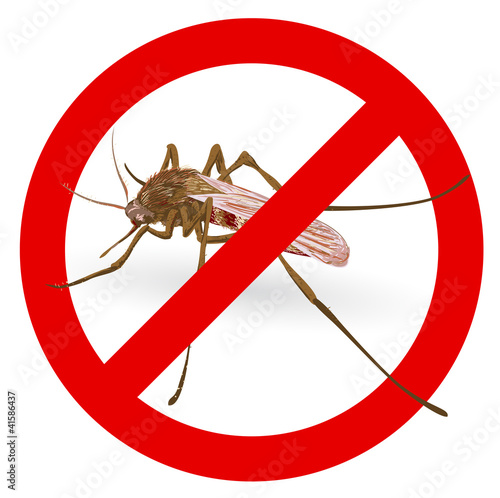 Vector: Stop mosquito sign. Stop mosquito sign.