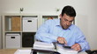 Business man working with calculator Business man working with calculator