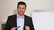 Business man with flipchart