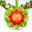 Heart with flowers Heart with flowers