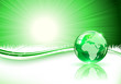 Green background with Earth Green background with Earth