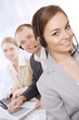 Photo: Group portrait of successful customer service representatives Group portrait of successful customer service representatives