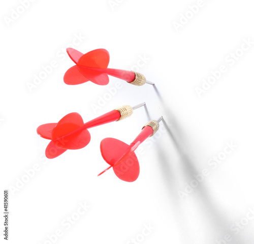 Photo: three darts isolated on white three darts isolated on white