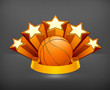 Vector: Basketball Emblem Basketball Emblem