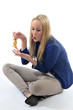 Photo: Frau mit Apfel Frau mit Apfel