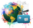 Colorful travel concept Colorful travel concept