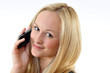 Frau beim telefonieren