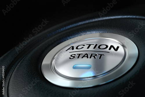 Illustration: action start, motivation concept action start, motivation concept