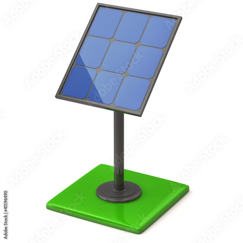 Illustration: 3d illustration of solar panel 3d illustration of solar panel