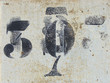 grunge faded spray paint number on white rusty metal grunge faded spray paint number on white rusty metal