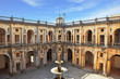 Courtyard surrounded by galleries. In the center - a fountain