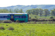Train Speeding through Countryside