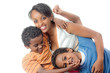 young boys with their big sister