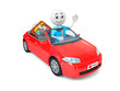 Man in car