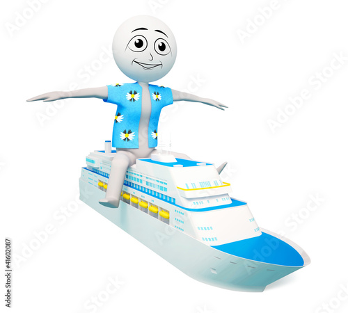 Illustration: Man on the ship Man on the ship
