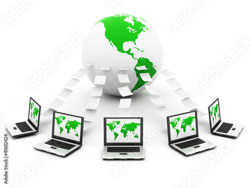 Illustration: Global Computer Network Global Computer Network