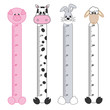 Medidor de pares para niños. Animales de granja