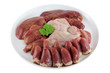 Photo: A plate full of Fresh Chicken Hearts, Livers and Gizzard A plate full of Fresh Chicken Hearts, Livers and Gizzard