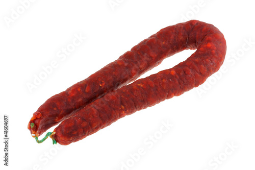 Photo: spicy Spanish Chorizo (Cured Paprika sausage) Salami/Pepperoni spicy Spanish Chorizo (Cured Paprika sausage) Salami/Pepperoni
