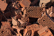 beaten red brick