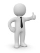 Illustration: Confident businessman showing thumbs up sign Confident businessman showing thumbs up sign