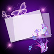 Paper, flowers and butterfly Paper, flowers and butterfly