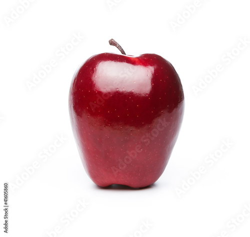 Photo: Red apple isolated on white background Red apple isolated on white background