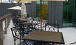 Terrasse de bistrot sur le toit. Terrasse de bistrot sur le toit.