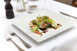 Poultry Roulade with Asparagus, Lettuce & Strawberries