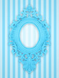Beautiful frame on a stripy wallpaper Beautiful frame on a stripy wallpaper