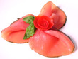 Lachsschinken Schweinelachsschinken mit Tomatenrose