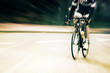 motion blur of cyclist