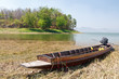 Wooden boat in a cypress swamp Wooden boat in a cypress swamp