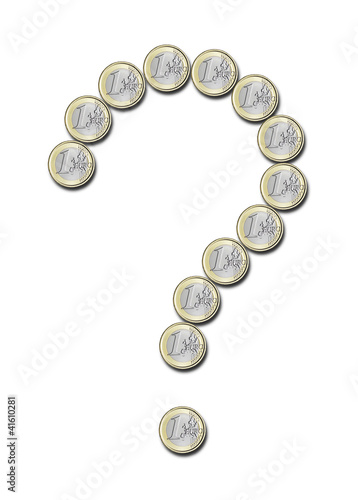 Photo: point of demand for euros - punto di domanda di euro point of demand for euros - punto di domanda di euro