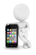 3d white people with a smartphone