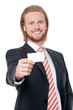 Businessman with visit card