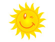 Symbol of the sun on a white background