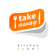 Takeaway labels sticker. Takeaway labels sticker.