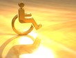3D Disabled Gold Sign